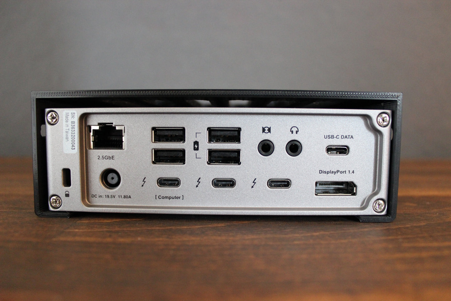 Minimal Under Desk Mount for CalDigit Thunderbolt 4 Dock (TB4) 3D Printed