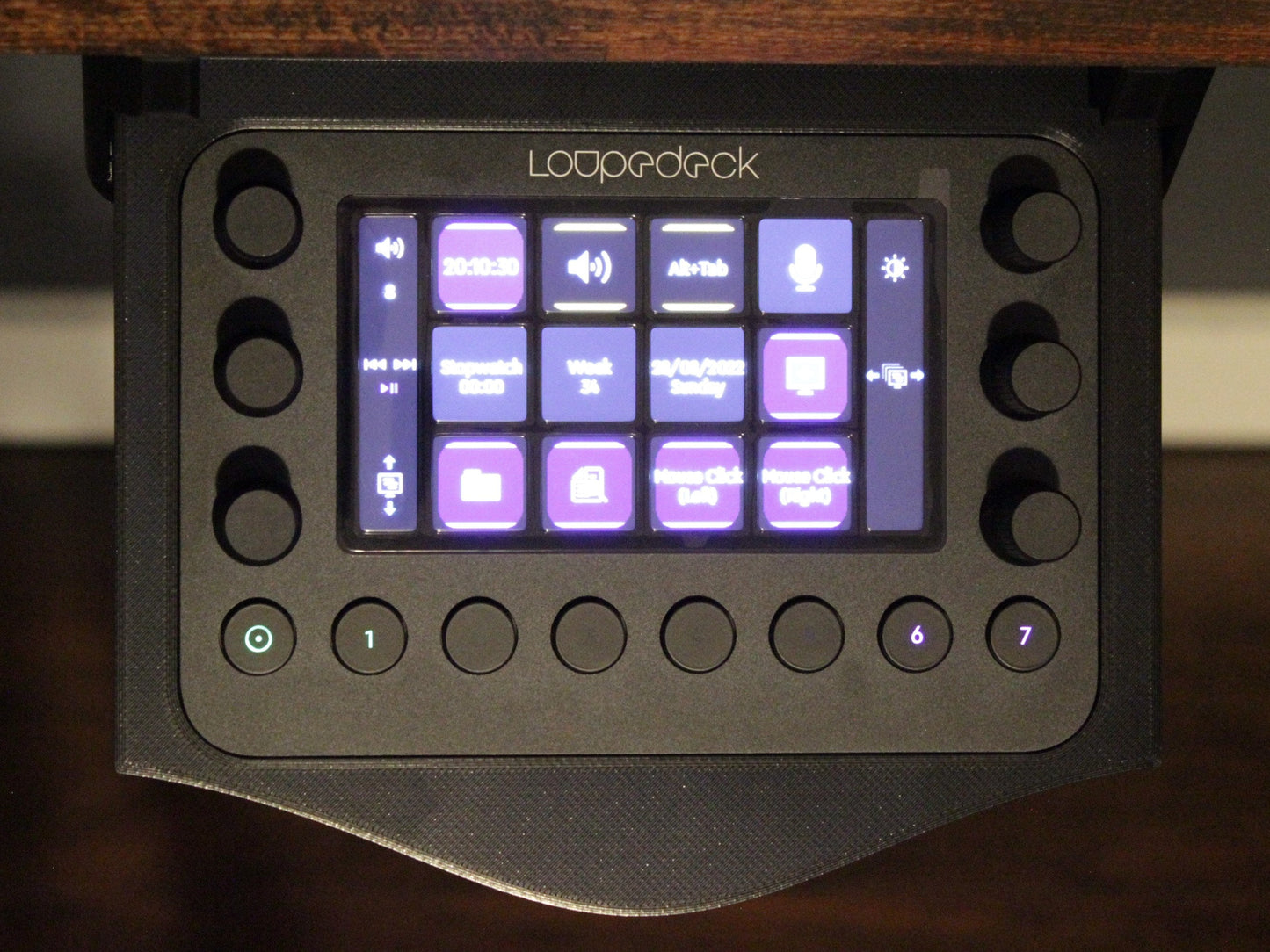Loupedeck Live Adjustable Slide Out Underdesk Mount