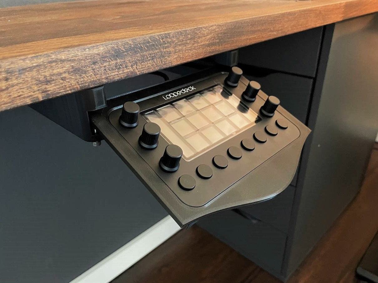 Loupedeck Live Adjustable Slide Out Underdesk Mount