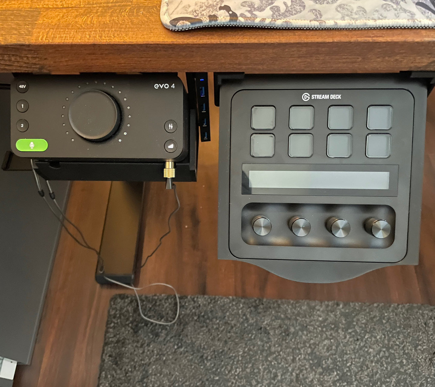 Streamdeck + Plus Underdesk Mount Slide Out