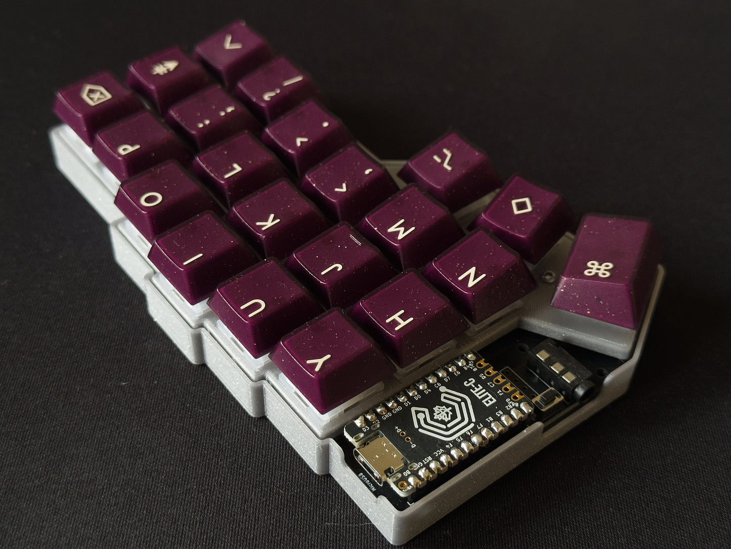 3D Printed Custom Keyboard Case & Plate For CRKBD Corne v3 6 Columns (42 Keys)
